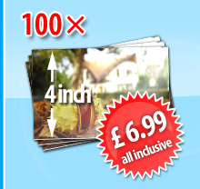 100 x 10cm format only &pound; 6.99 (postage & processing included)