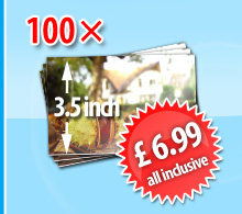 100 x 9cm format only &pound; 6.99 (postage & processing included)