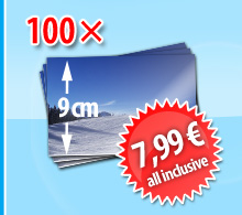 100 Abzüge im 9cm-Format für 7,99 Euro inklusive Versand und Bearbeitung