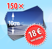 Packs photo au format 10 cm - 150 - 18,00 Euro - fdp & de service inclus