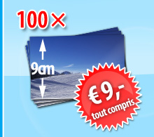 Packs photo au format 9 cm - 100 - 7,99 Euro - fdp & de service inclus