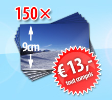 Packs photo au format 9 cm - 150 - 11,49 Euro - fdp & de service inclus