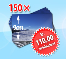 150 x 9cm format kun kr. 110 inkl. fragt og ekspedition