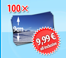 100 Abz&uuml;ge im 9cm-Format f&uuml;r 7,99 Euro inklusive Versand und Bearbeitung