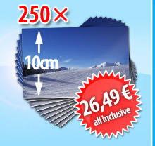 250 Abz&uuml;ge im 10cm-Format f&uuml;r 23,99 Euro inklusive Versand und Bearbeitung