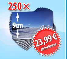 250 Abz&uuml;ge im 9cm-Format f&uuml;r 18,99 Euro inklusive Versand und Bearbeitung