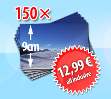 150 Abz&uuml;ge im 9cm-Format f&uuml;r 11,49 Euro inklusive Versand und Bearbeitung