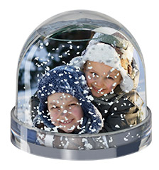 Foto-Glitzerkugel (Schnee)